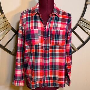 Sonoma Colorful Plaid Button-Up Shirt
